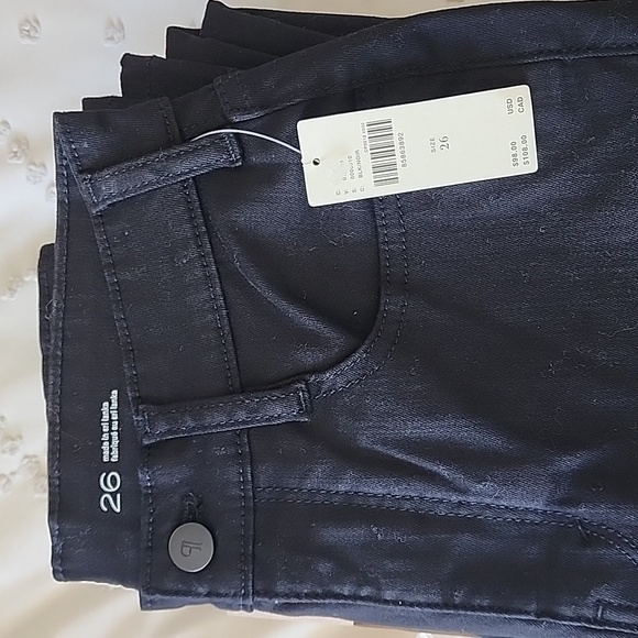 NWT Anthropologie Pilco Knightsbridge Slim Tuck Jeans size 26 in black - Picture 5 of 5